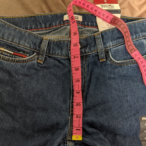 Tommy Hilfiger Wide Leg Logo Jeans New - Picture 5 of 10